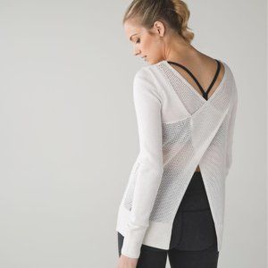 Lululemon Sunset Savasana Pullover Sweater in Heathered White -